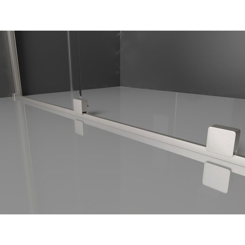 Mexen Velar L stacionari dušo siena Walk-in 100 x 200 cm, matinė 8 mm, šlifuotas nikelis - 871-100-003-33-97