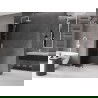 Mexen Velar L Stumdomoji dušo siena Walk-in 90 x 200 cm, grafitas 8 mm, balta - 871-090-003-43-20
