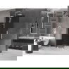 Mexen Velar L Stumdomoji dušo siena Walk-in 90 x 200 cm, grafitas 8 mm, balta - 871-090-003-43-20