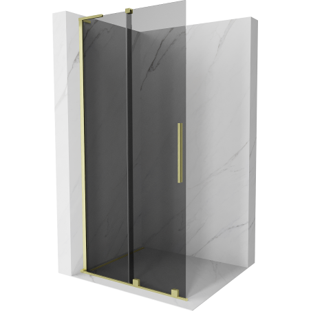 Mexen Velar L slankiojama dušo siena Walk-in 90 x 200 cm, grafitas 8 mm, auksinė šlifuota - 871-090-003-43-55