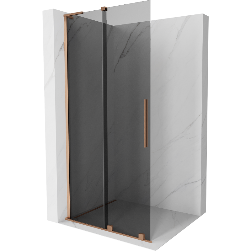 Mexen Velar L stumdomoji dušo siena Walk-in 90 x 200 cm, grafitas 8 mm, matinė varis - 871-090-003-43-65
