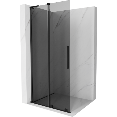 Mexen Velar L slankiojanti dušo siena Walk-in 100 x 200 cm, grafitas 8 mm, juoda - 871-100-003-43-70