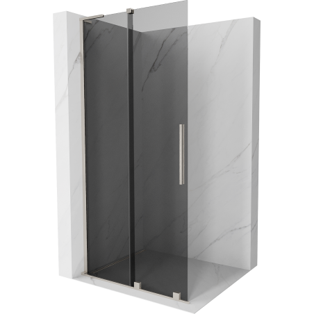 Mexen Velar L stumdomoji dušo siena Walk-in 90 x 200 cm, grafitas 8 mm, šlifuotas nikelis - 871-090-003-43-97
