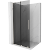 Mexen Velar L stumdomoji dušo siena Walk-in 90 x 200 cm, grafitas 8 mm, šlifuotas nikelis - 871-090-003-43-97