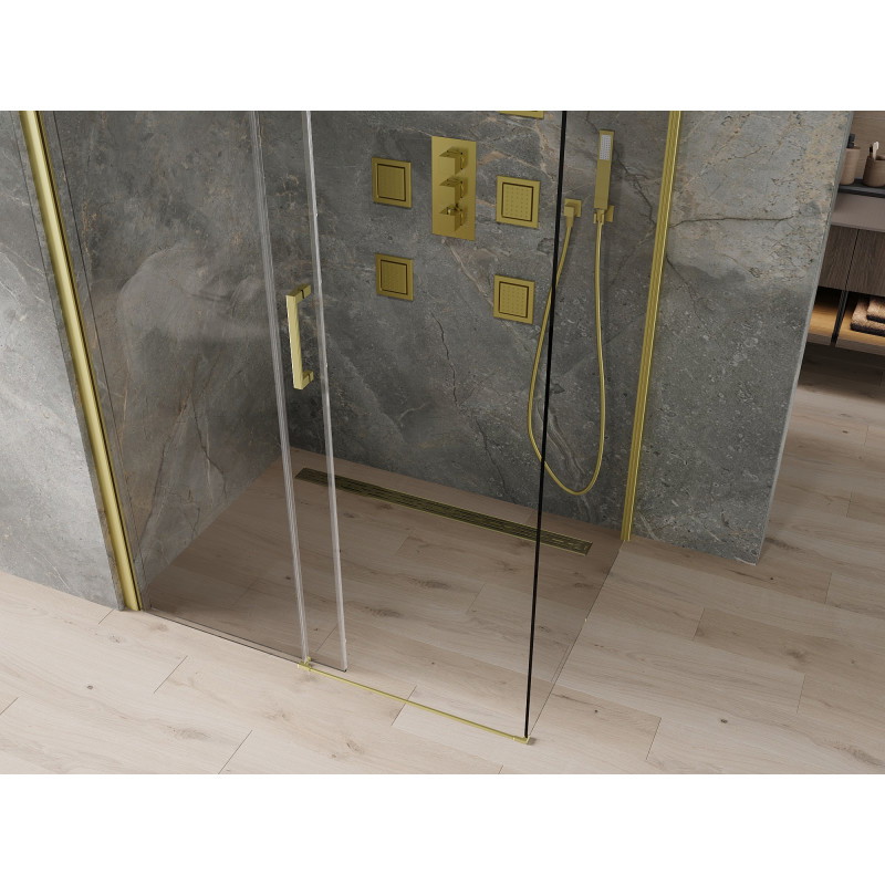 Mexen Omega stumdoma dušo kabina 120 x 80 cm, skaidri, auksinė - 825-120-080-50-00