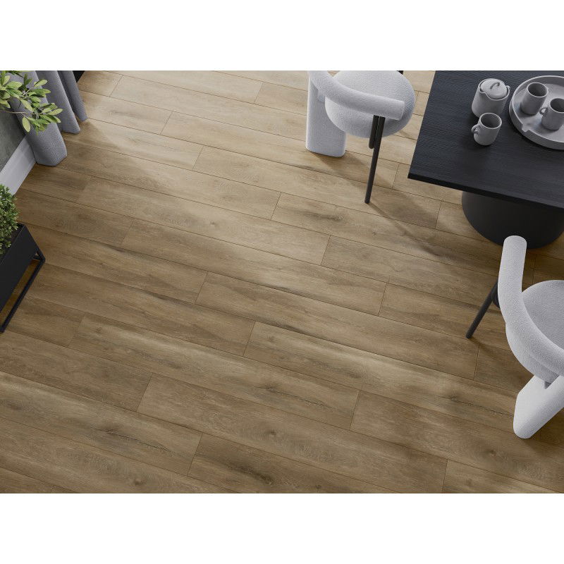 Mexen Long Creek mėginys vinilo SPC plokščių 6,5 mm, IXPE pagrindas 1,5 mm, 4 V-grioveliai, Ąžuolas - F1050-S