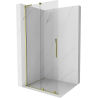 Mexen Velar L veidrodinė dušo sienelė stumdoma Walk-in 100 x 200 cm, skaidri 8 mm, auksinė - 871-100-003-03-50