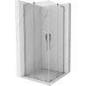 Mexen Velar L Duo stumdoma dušo kabina 80 x 80 cm, skaidri, chromas - 871-080-080-02-03-01