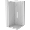Mexen Velar L Duo stumdomas dušo kabinas 80 x 80 cm, skaidrus, baltas - 871-080-080-02-03-20