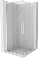 Mexen Velar L Duo stumdomas dušo kabinas 80 x 80 cm, skaidrus, baltas - 871-080-080-02-03-20
