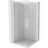 Mexen Velar L Duo stumdomos dušo durys 90 x 90 cm, skaidrios, baltos - 871-090-090-02-03-20