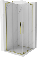 Mexen Velar L Duo stumdoma dušo kabina 80 x 80 cm, skaidri, auksinė - 871-080-080-02-03-50