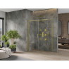 Mexen Omega stumiama dušo kabina 140 x 70 cm, permatoma, auksinė - 825-140-070-50-00