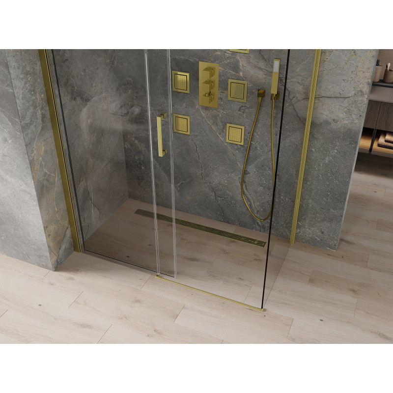 Mexen Omega stumiama dušo kabina 140 x 70 cm, permatoma, auksinė - 825-140-070-50-00