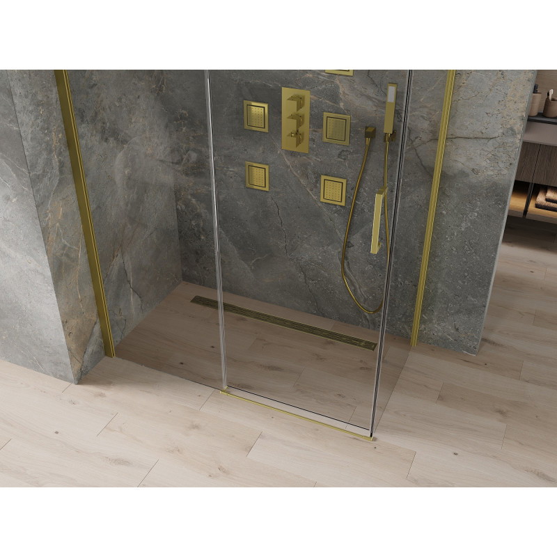 Mexen Omega stumiama dušo kabina 140 x 70 cm, permatoma, auksinė - 825-140-070-50-00