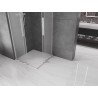 Mexen Velar L Duo slankiojanti dušo kabina 80 x 80 cm, matinė, chromas - 871-080-080-02-33-01