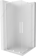 Mexen Velar L Dviguba slankioji dušo kabina 100 x 100 cm, matinė, balta - 871-100-100-02-33-20