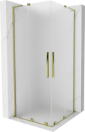 Mexen Velar L Duo stumdomos dušo kabina 100 x 100 cm, matinė, auksinė - 871-100-100-02-33-50