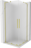 Mexen Velar L Duo stumdomoji dušo kabina 80 x 80 cm, matinė, auksinė šlifuota - 871-080-080-02-33-55