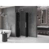Mexen Velar L Duo stumdomas dušo kabina 80 x 80 cm, grafitas, šlifuotas nikelis - 871-080-080-02-43-97