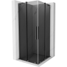 Mexen Velar L Duo slankiojamas dušo kabinos 80 x 80 cm, grafitas, gun metal - 871-080-080-02-43-95