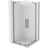 Mexen Velar L Duo stumdomos dušo kabina 80 x 80 cm, matinė, ginkluotas metalas - 871-080-080-02-33-95