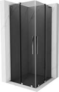 Mexen Velar L Duo stumdomas dušo kabinas 80 x 80 cm, grafitas, chromas - 871-080-080-02-43-01