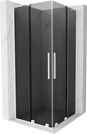 Mexen Velar L Duo stumdomos dušo kabina 80 x 80 cm, grafitas, balta - 871-080-080-02-43-20