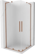 Mexen Velar L Duo stumdomas dušo kabinas 90 x 90 cm, matinė, šlifuotas varis - 871-090-090-02-33-65