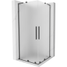 Mexen Velar L Duo slankioji dušo kabina 90 x 90 cm, matinė, gun gray šlifuota - 871-090-090-02-33-66