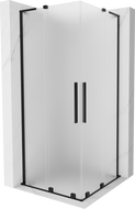 Mexen Velar L Duo stumdomas dušo kabinas 80 x 80 cm, matinė, juoda - 871-080-080-02-33-70