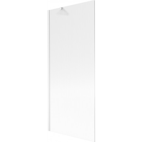 Mexen Next vonios pertvara 1-sparnas 80 x 150 cm, dryžuota, balta - 895-080-000-00-09-20