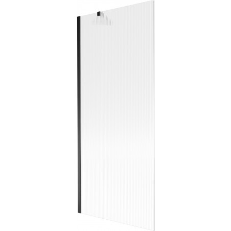 Mexen Next vonios ekranas 1-duris 80 x 150 cm, dryžiai, juodas - 895-080-000-00-09-70