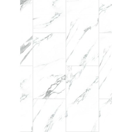 Mexen Glacier White vinilo pavyzdys lentos 610 x 305 mm SPC 6,5 mm, IXPE 1,5 mm, 4 V-Fuga, Jazz White - F1151-S