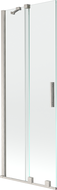 Mexen Velar dviejų dalių stumdomas dušo ekranas 70 x 150 cm, skaidrus, šlifuotas nikelis - 896-070-000-01-97