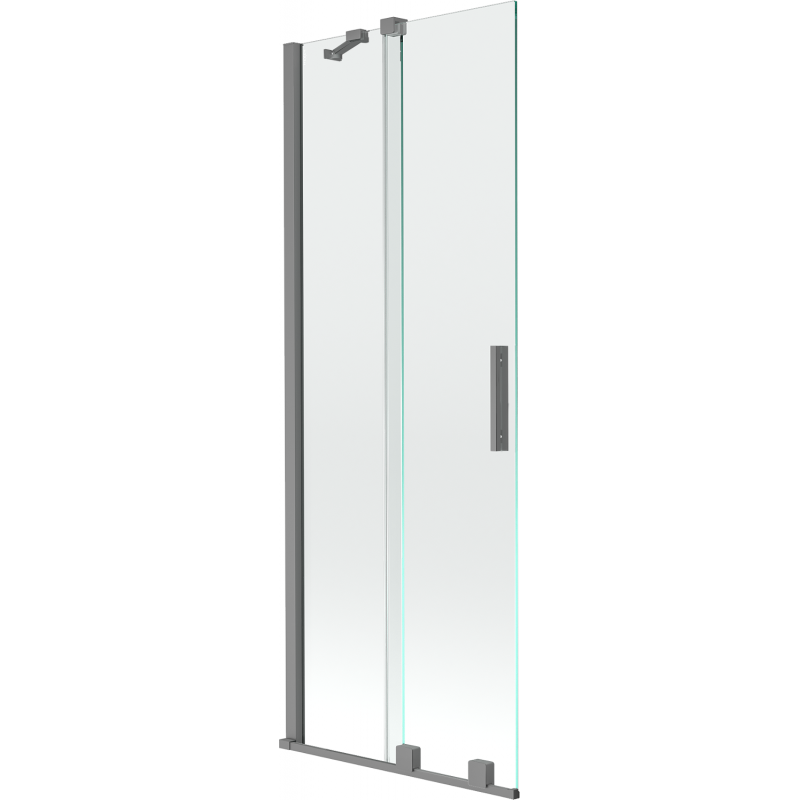 Mexen Velar vonios kambario pertvara, 2-durų slystantis, 75 x 150 cm, skaidrus, šautuvas metalas - 896-075-000-01-95