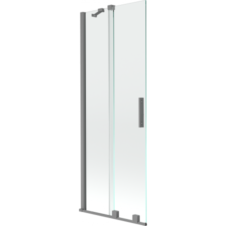 Mexen Velar vonios kambario pertvara, 2-durų slystantis, 75 x 150 cm, skaidrus, šautuvas metalas - 896-075-000-01-95
