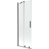 Mexen Velar vonios kambario pertvara, 2-durų slystantis, 75 x 150 cm, skaidrus, šautuvas metalas - 896-075-000-01-95