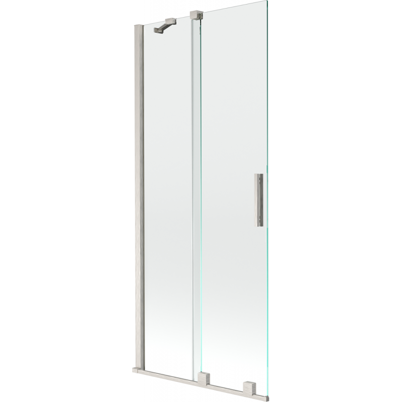 Mexen Velar dušo užuolaida 2-jų dalių stumdomas 80 x 150 cm, skaidrus, šlifuotas nikelis - 896-080-000-01-97