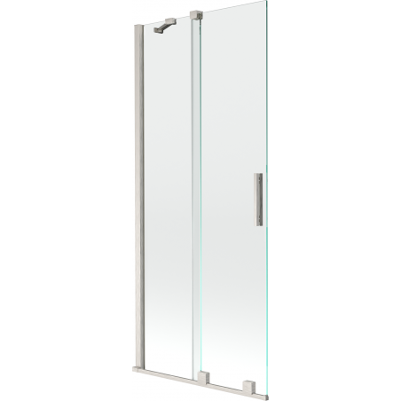 Mexen Velar dušo užuolaida 2-jų dalių stumdomas 80 x 150 cm, skaidrus, šlifuotas nikelis - 896-080-000-01-97