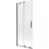 Mexen Velar vonios sienelė 2-dalių slankiojanti 85 x 150 cm, skaidri, juodi metaliniai profiliai - 896-085-000-01-95