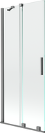 Mexen Velar dviejų dalių stumdomas vonios ekranas 85 x 150 cm, skaidrus, ginklas metalas - 896-085-000-01-95