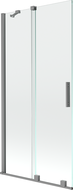 Mexen Velar dviejų dalių stumdomas vonios ekranas 90 x 150 cm, skaidrus, ginklų metalo - 896-090-000-01-95