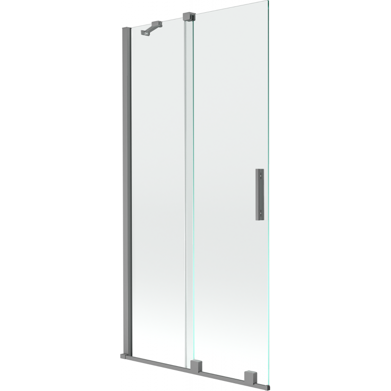 Mexen Velar dviejų sparnų stumdomas dušo ekranas 95 x 150 cm, permatomas, tamsusis metalas - 896-095-000-01-95