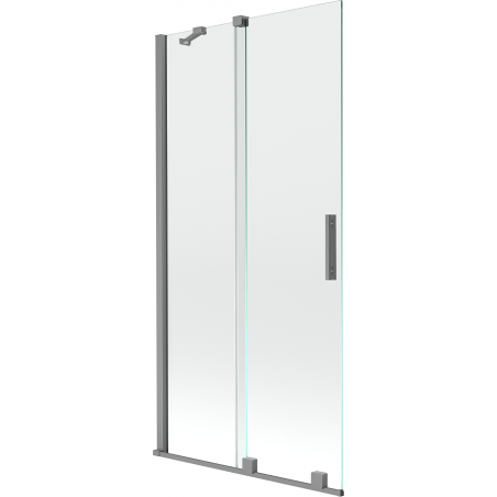 Mexen Velar dviejų sparnų stumdomas dušo ekranas 95 x 150 cm, permatomas, tamsusis metalas - 896-095-000-01-95
