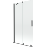 Mexen Velar dvivietis dušo ekranas 100 x 150 cm, permatomas, tamsaus metalo - 896-100-000-01-95