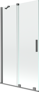 Mexen Velar dvivietis dušo ekranas 100 x 150 cm, permatomas, tamsaus metalo - 896-100-000-01-95