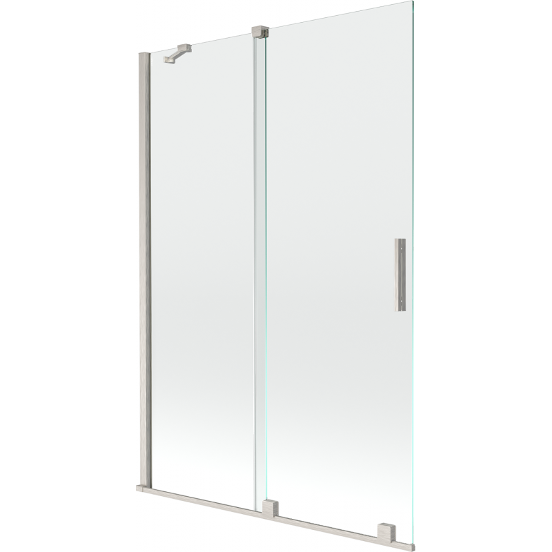 Mexen Velar vonios ekrano dvigubi stumdomi durys 120 x 150 cm, skaidrus, šlifuotas nikelis - 896-120-000-01-97