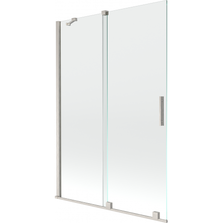 Mexen Velar vonios ekrano dvigubi stumdomi durys 120 x 150 cm, skaidrus, šlifuotas nikelis - 896-120-000-01-97