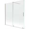 Mexen Velar dviejų dalių stumdomas dušo ekranas 160 x 150 cm, skaidrus, šlifuotas nikelis - 896-160-000-01-97